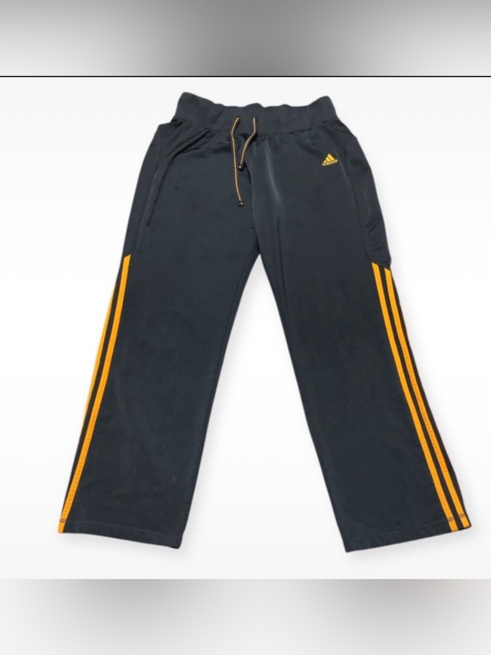 Adidas Women's  Track Pants Medium Black Orange Three Stripe Size M